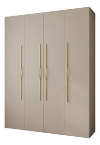 Šatní skříň 190 cm Carmela 50-2 (kašmír + zlatá)