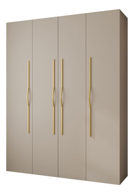 Šatní skříň 190 cm Carmela 50-2 (kašmír + zlatá)