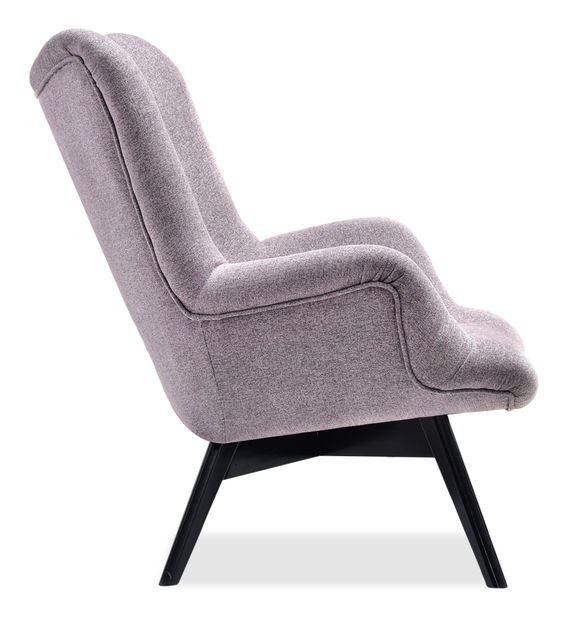 Designové křeslo Florentino (pudrová + buk)