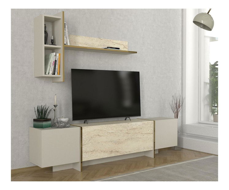 Obývací stěna Veya 3 (travertin + písková)