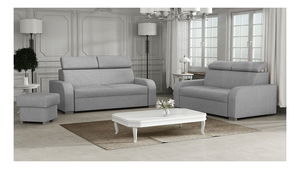 Sedací souprava Losar 3+2+taburetka Lyseri (sivobílá)