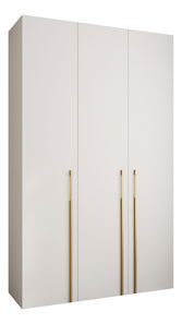 Šatní skříň 150 cm Carmela 50-3 (bílá + zlatá)