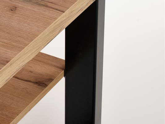 Konferenční stolek Vemma (přirodně dřevo + černá)