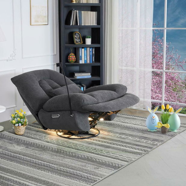 Polohovací křeslo Teniente (šedá)