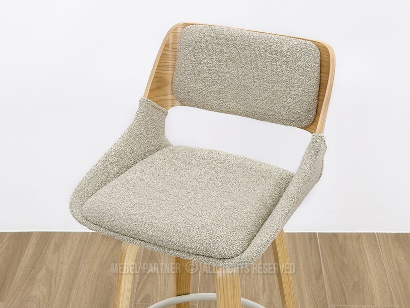 Barová židle CH61 (béžová + šedá)