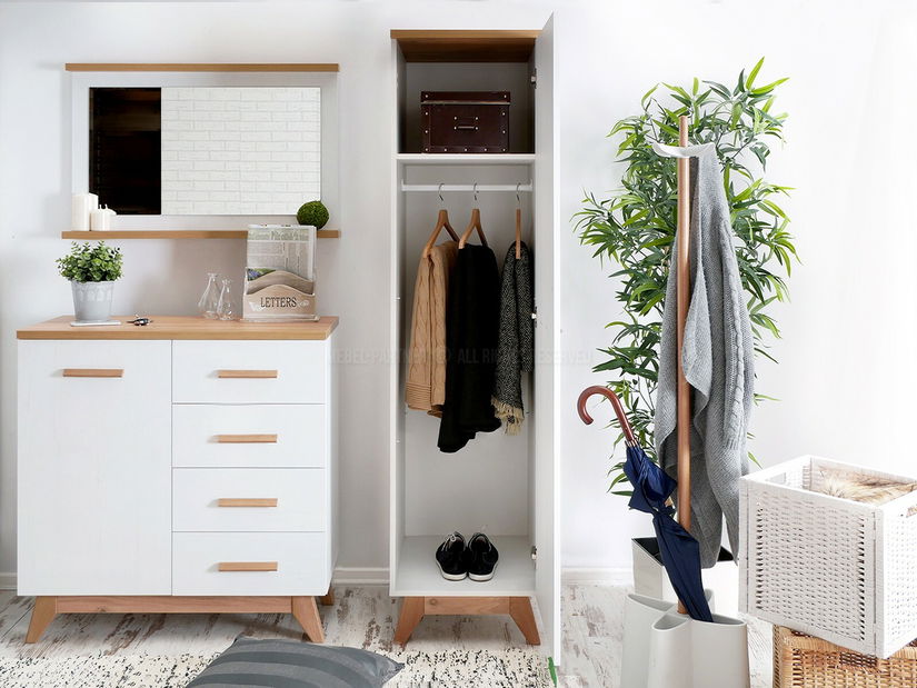 Nábytek do studentského pokoje Bajas 01 (bílý + dub)