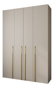 Šatní skříň 170 cm Carmela 50-3 (kašmír + zlatá)