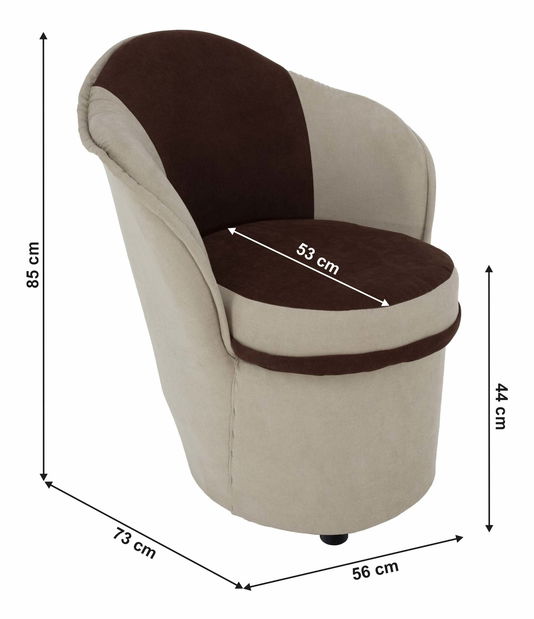 Křeslo s úložným prostorem Petras (soro 21 + soro 28) 