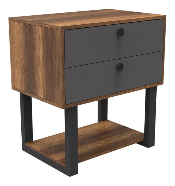 Komoda Minnie 2 (Ořech + Antracit)