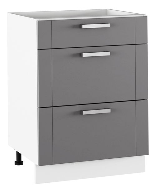 Dolní kuchyňská skříňka Janne Typ 57 (tmavě šedá + bílá)