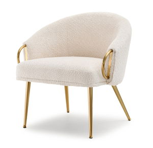Křeslo Carma F (krémová + zlatá)