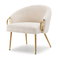 Křeslo Carma F (krémová + zlatá)