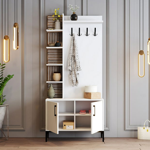 Předsíňová stěna Valery 4 (Bílá)