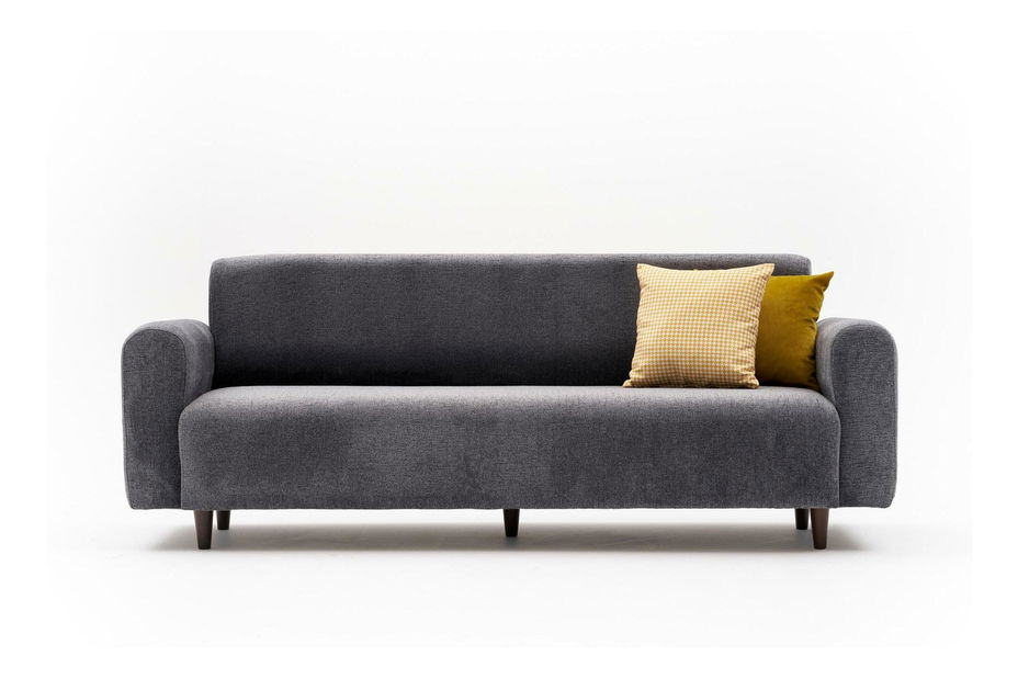 Pohovka trojsedačka Noyalepo C (šedá + ořech)