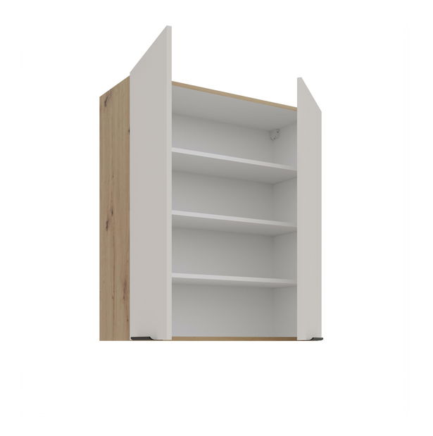 Horní dvoudveřová kuchyňská skříňka Sayla 80 G-90 2F (kašmír + dub artisan)