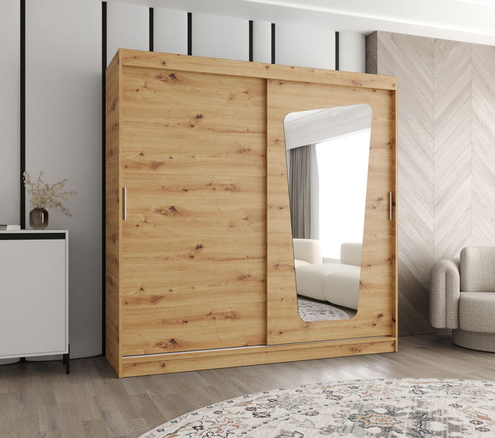 Šatní skříň 200 cm Mokka (dub artisan)