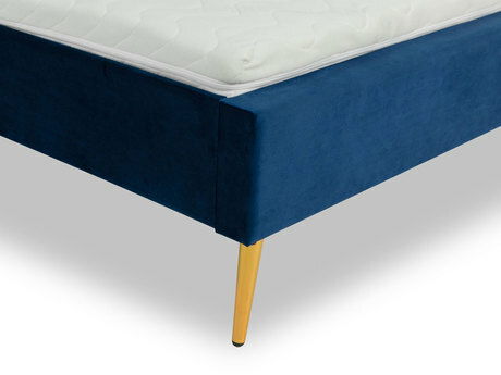 Manželská postel 180 cm Bleash New (šedá + zlatá) (s roštem)