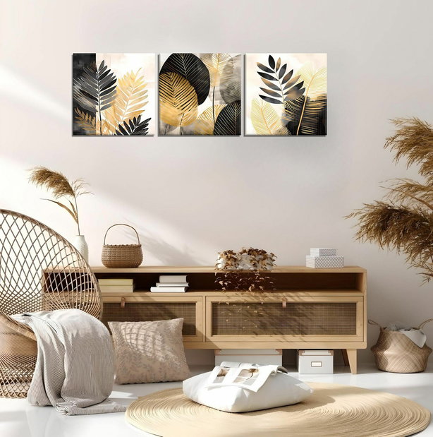 Obraz Faha 17 (tmavé dřevo) (3 kusy)