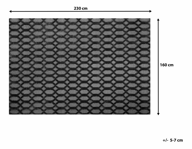 Koberec 230 cm Ciboa (tmavě šedá)