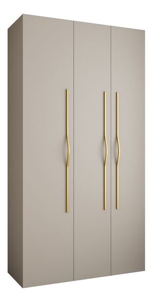 Šatní skříň 130 cm Carmela 40-2 (kašmír + zlatá)