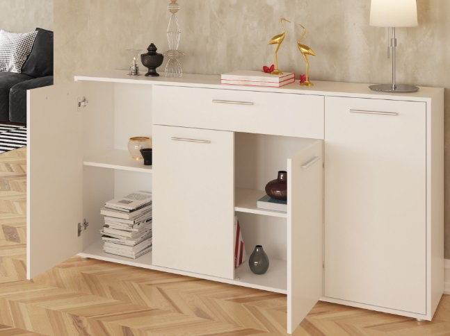 Komoda Lunea (dub sonoma + bílá)