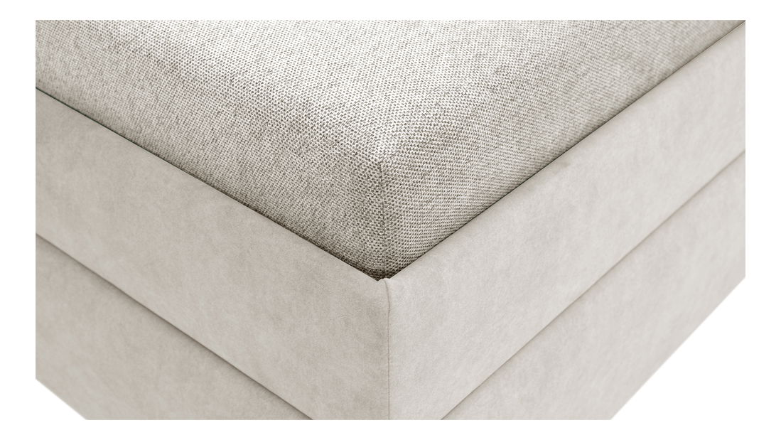 Jednolůžková postel 110 cm Optoman (hnědošedá) (s roštem a matracem) (s úl. prostorem)