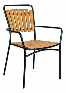 Zahradní židle Canvoria 4 (přírodní + černá)