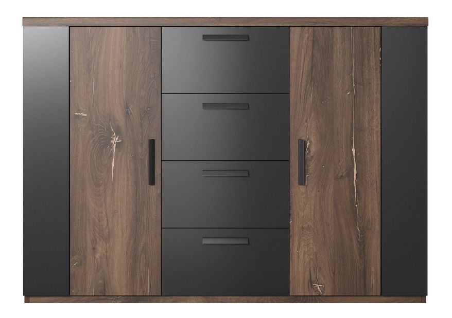 Komoda Signat Typ 26 (černá + dub artisan)
