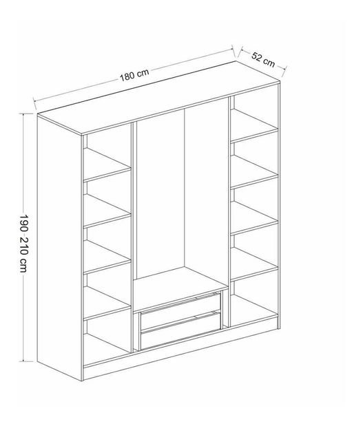 Šatní skříň Kalia 5088 (antracit)