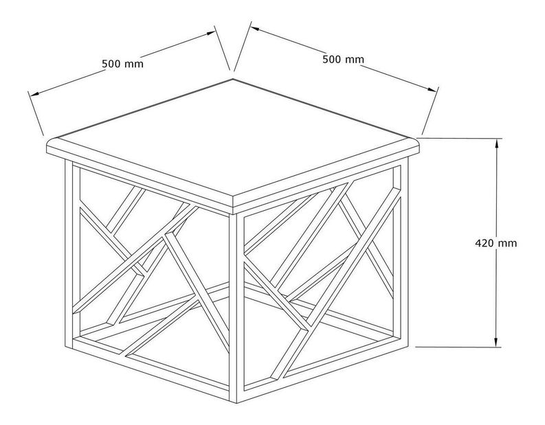 Konferenční stolek Vamida (ořech + černá)