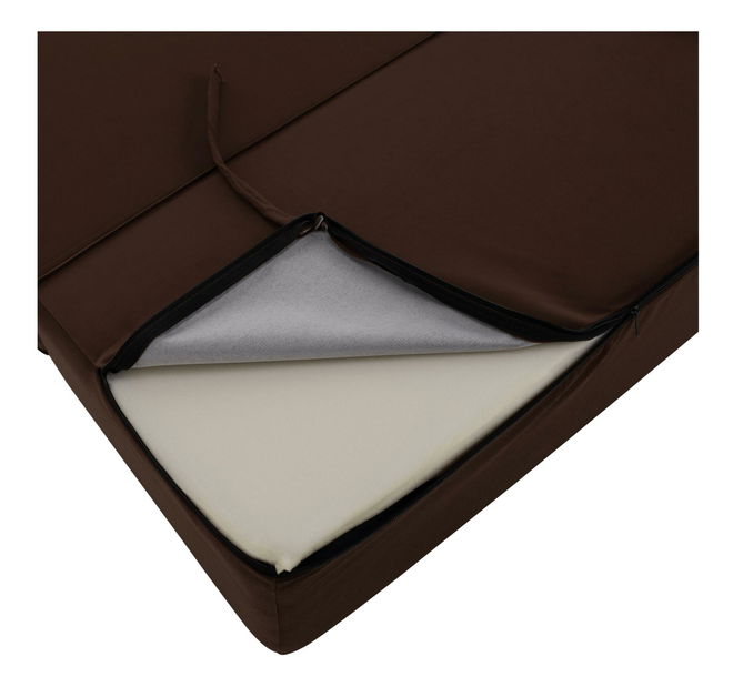 Rozkládací křeslo Plantearan (tmavě hnědá)