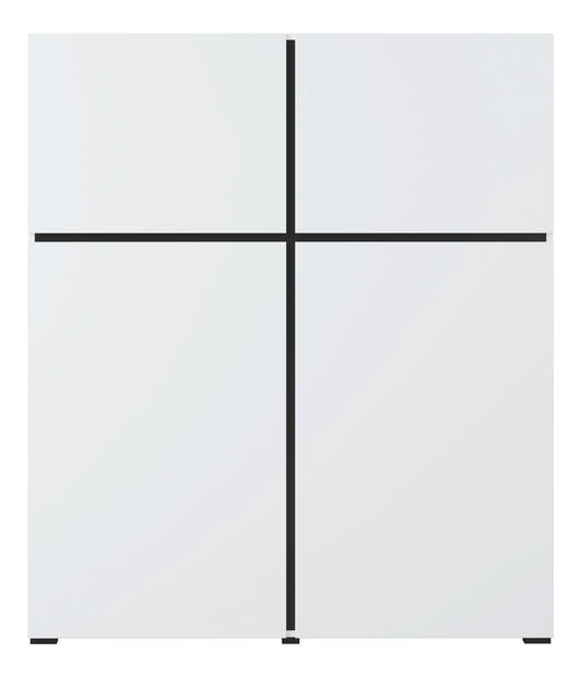 Komoda Crossroad W76 (černá + bílá)