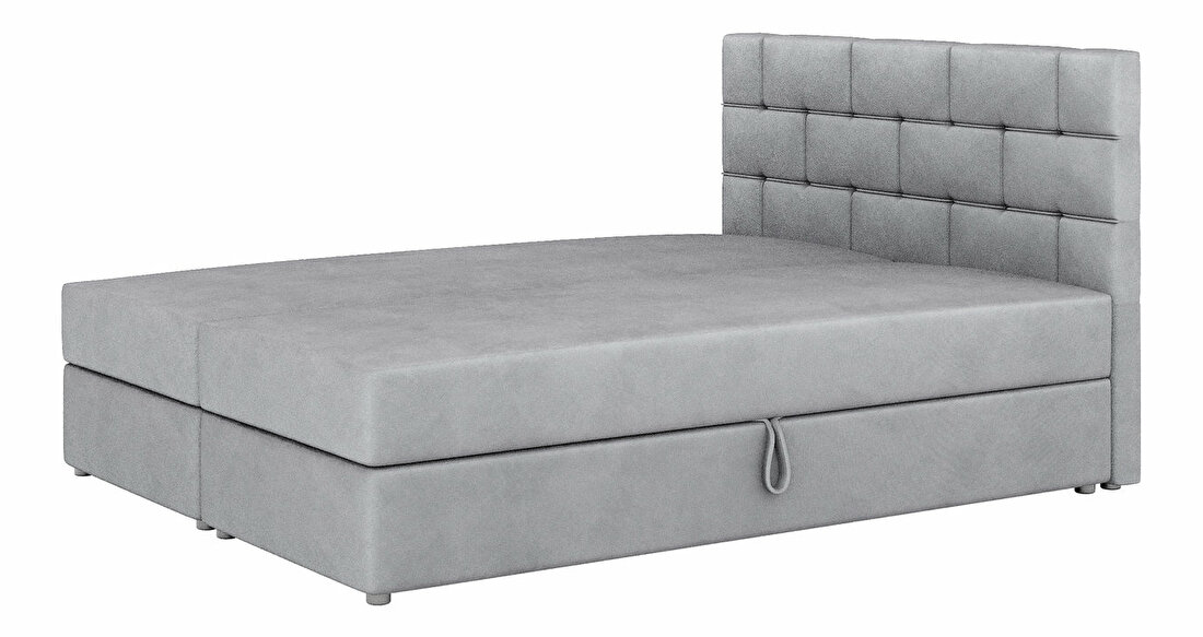 Manželská postel Boxspring 160x200 cm Waller (s roštem a matrací) (šedá) *výprodej