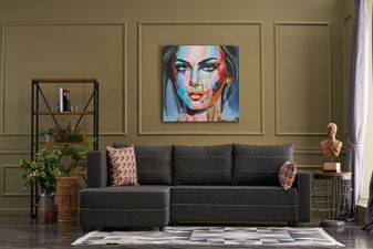 Rohová sedačka Emilie (L) (Antracit)