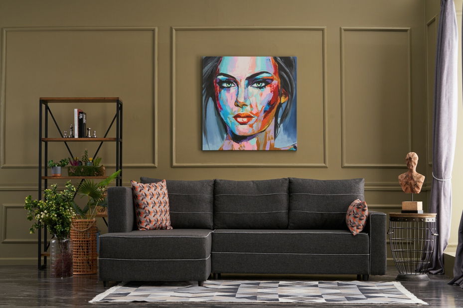 Rohová sedačka Emilie (L) (Antracit)