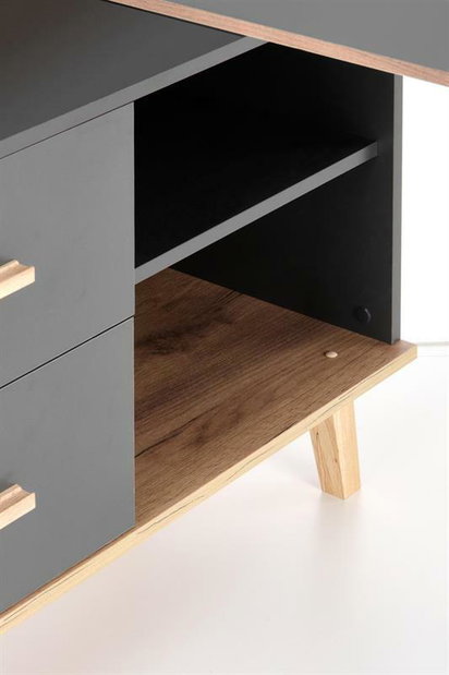 Pc stolek Sýra XL (antracit + dub wotan)