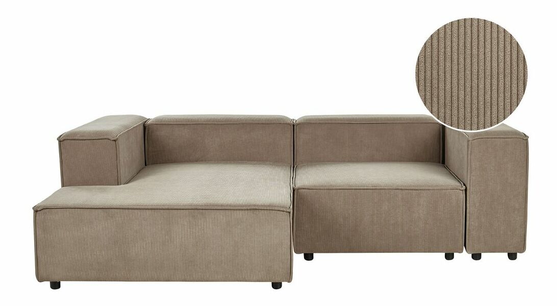 Rohová sedací souprava Afrika (hnědá) (P)