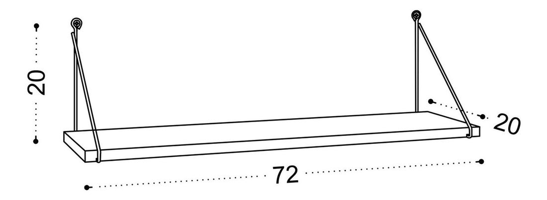 Polička Aaron 1 (bílá + bílá)