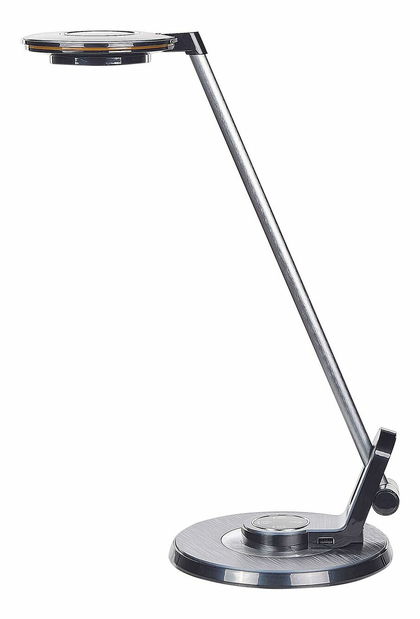 Stolní lampa Cathleen (stříbrná + černá)