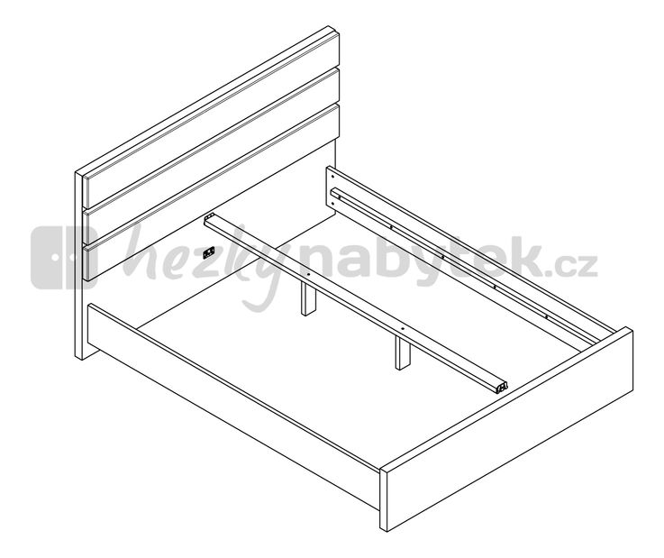 Manželská postel 160 cm BRW Venom LOZ/160