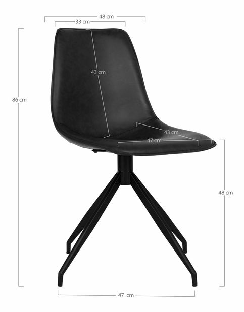 Jídelní židle Moteria 1 (černá)