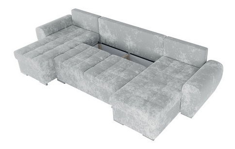 Rohová sedací souprava U Daria U (šedočerná)