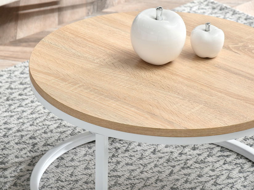 Konferenční stolek Kolja Stolek S (dub sonoma + bílá)