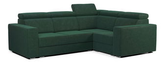 Rohová sedací souprava Viktoria 2R2 (P) (tmavě zelená)