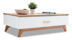 Konferenční stolek Balones BG17 (bílá + dub)