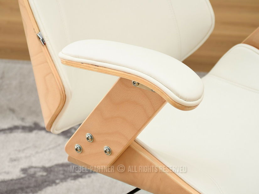 Křeslo Franc (krémová + chromová)