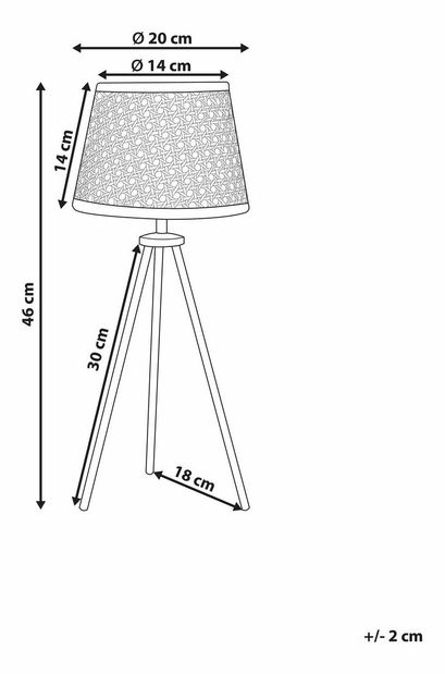 Stolní lampa Basilie (přírodní)