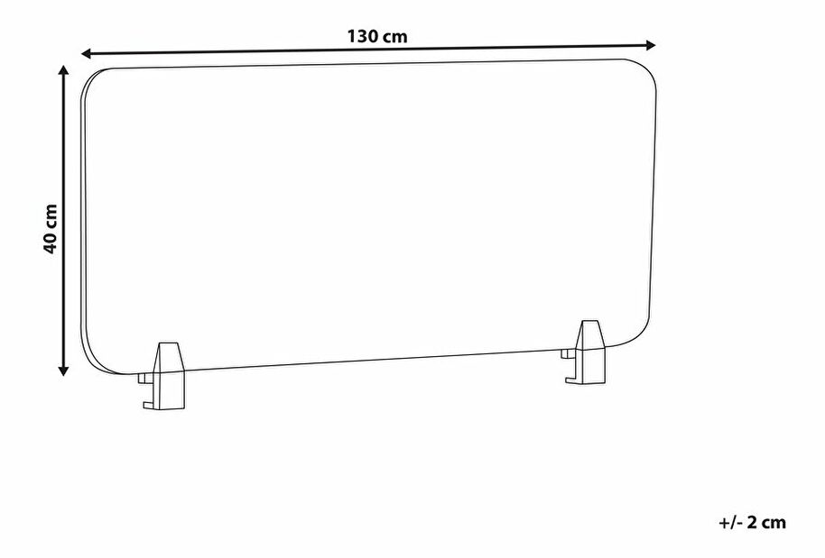 Přepážka na pracovní stůl 130 x 40 cm Walda (béžová)