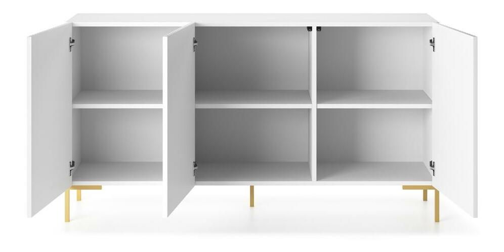 Skříňka Lamellito L1 (bílá + zlatá)