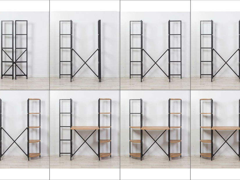 Psací stůl Punale 1 (borovice atlantická + černá)